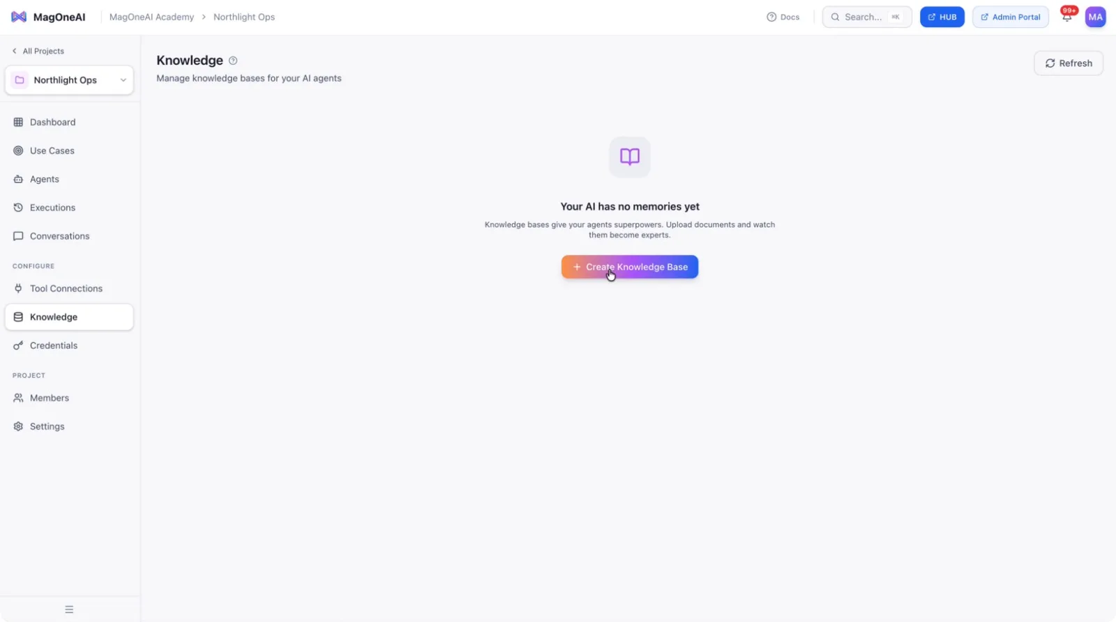 Creating a first knowledge base entry