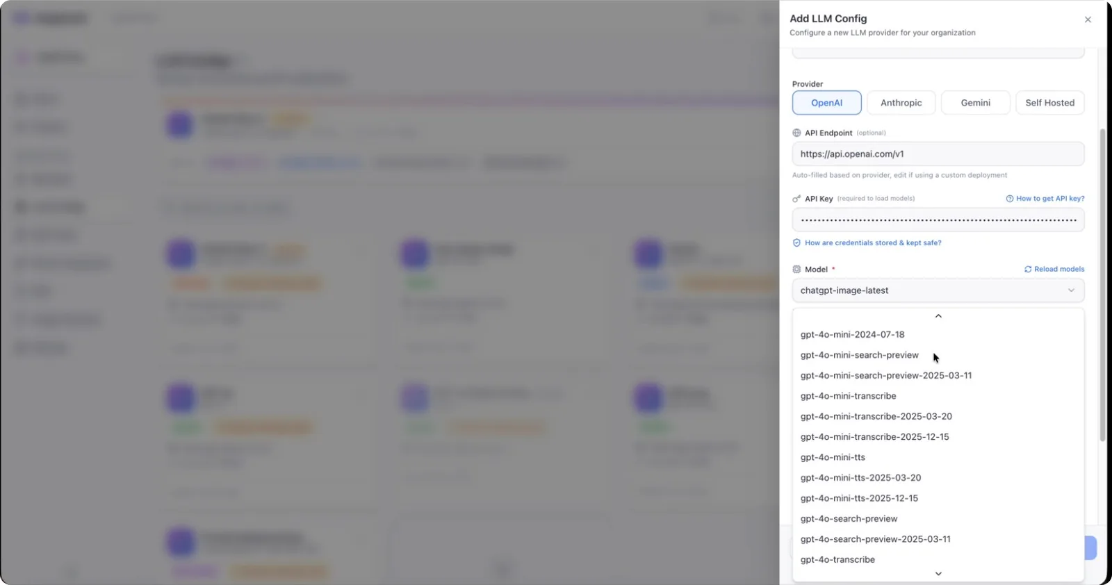 The list of models returned by the provider